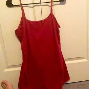 3 camisoles in black gray and burnt orange